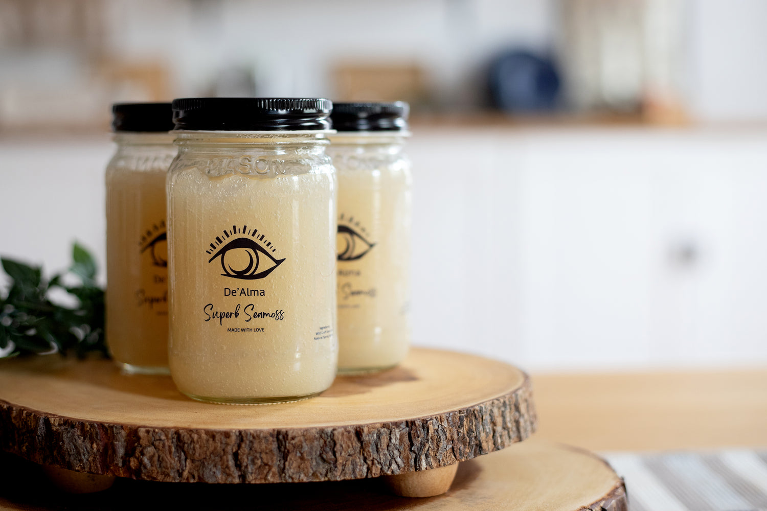 Superb Seamoss Gel 16 oz in Glass Mason Jars