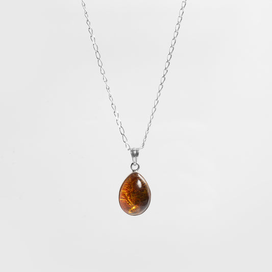 Amber-Water Drop Pendant