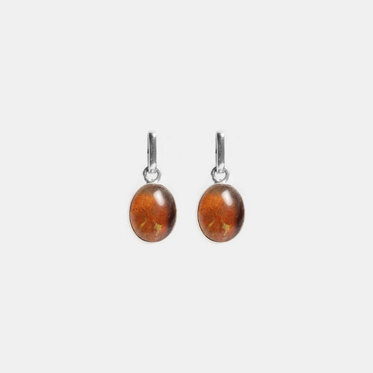 Land & Sea, Larimar X Amber Dual-Sided Earrings