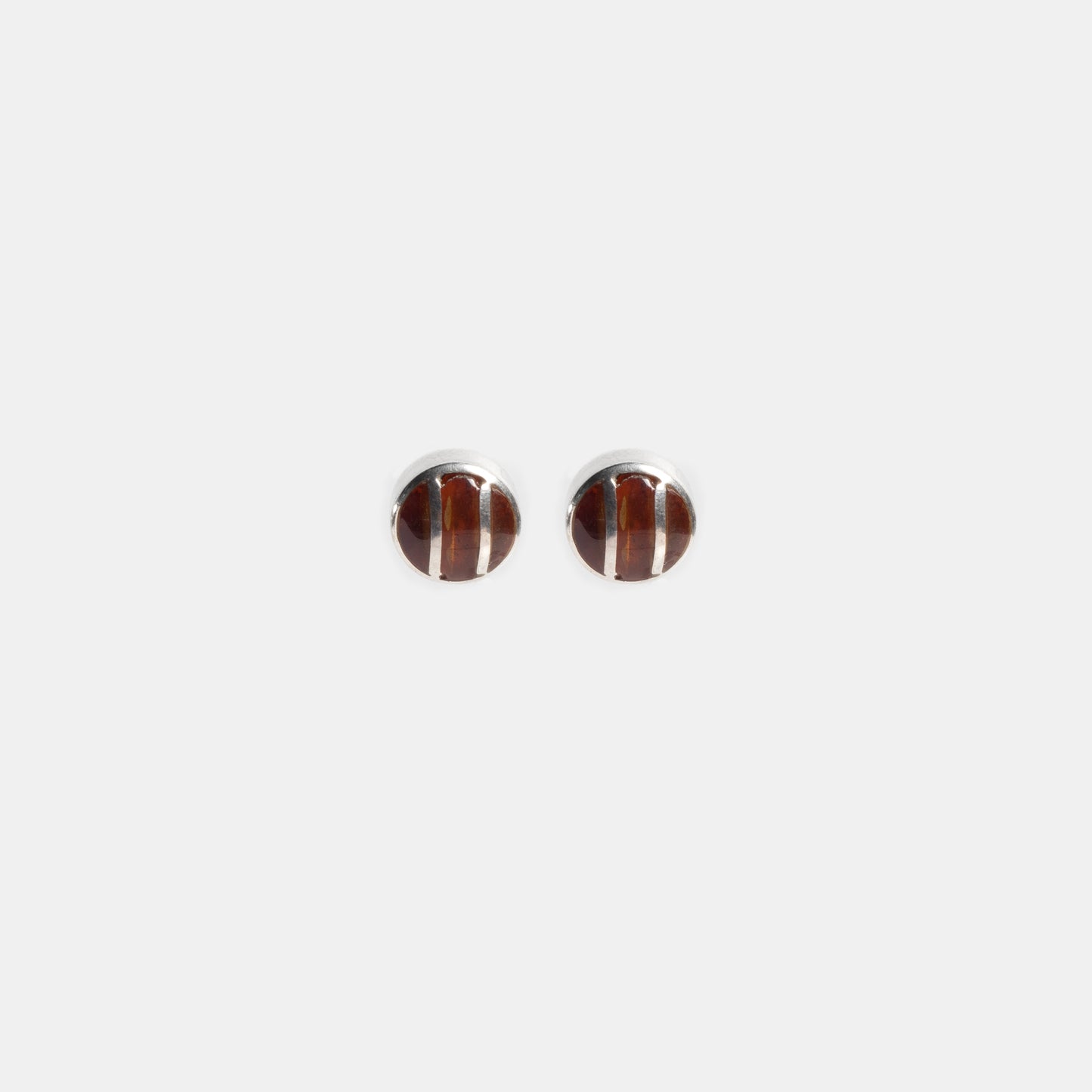 Silver Lining, Amber Stud Earrings