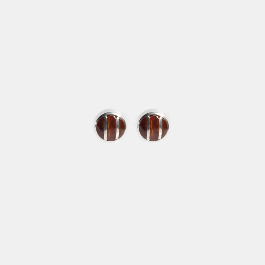 Silver Lining, Amber Stud Earrings