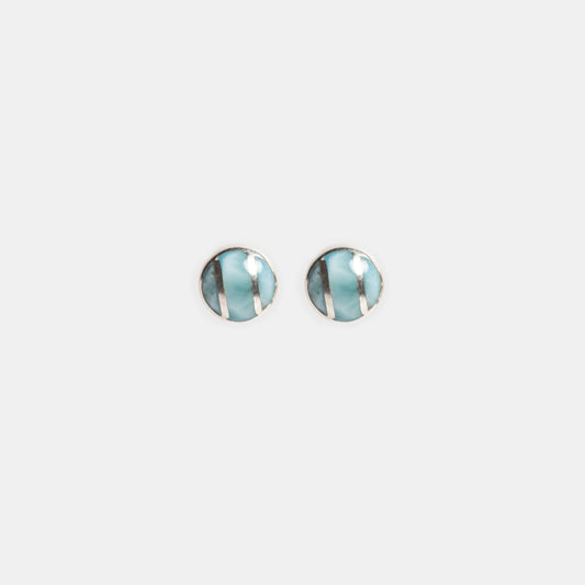 Silver Lining, Larimar Stud Earrings