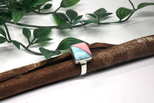 Load image into Gallery viewer, Balanced Larimar X Caracol Ring
