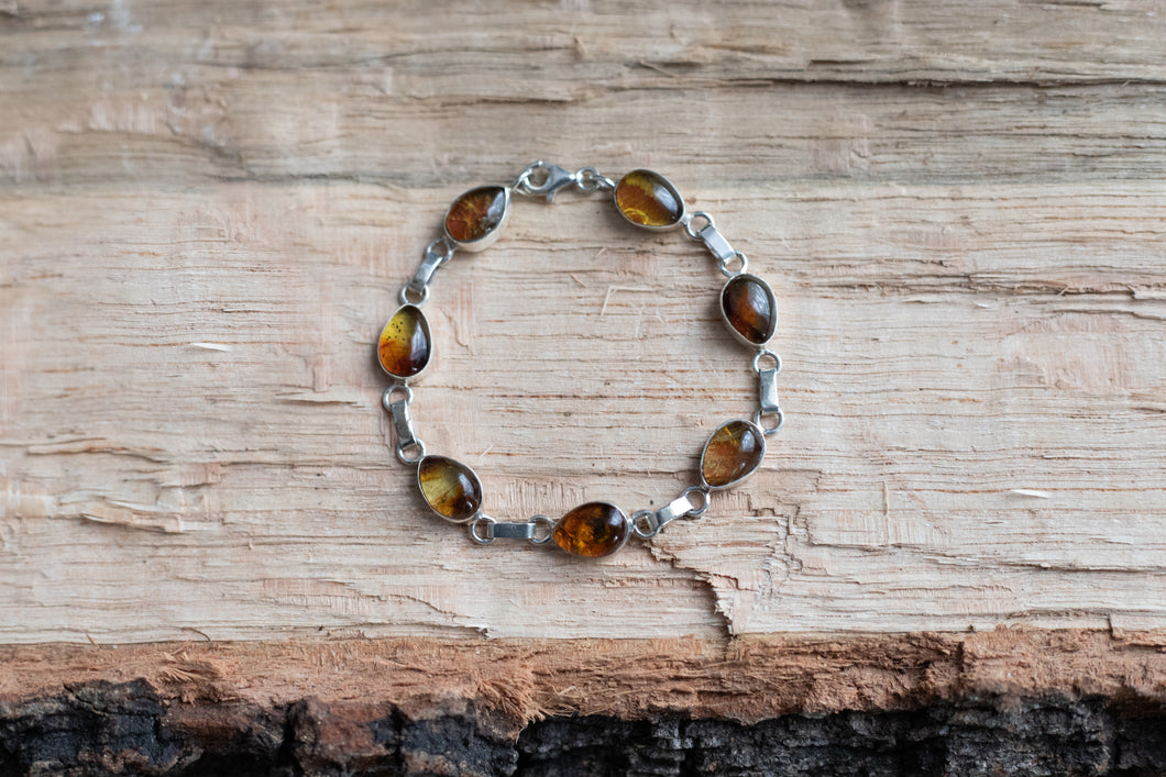 Amber-Water Drop Bracelet