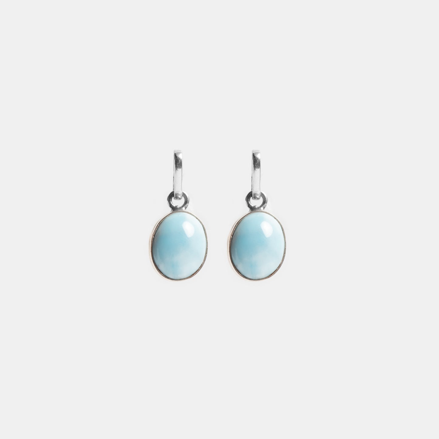 Land & Sea, Larimar X Amber Dual-Sided Earrings